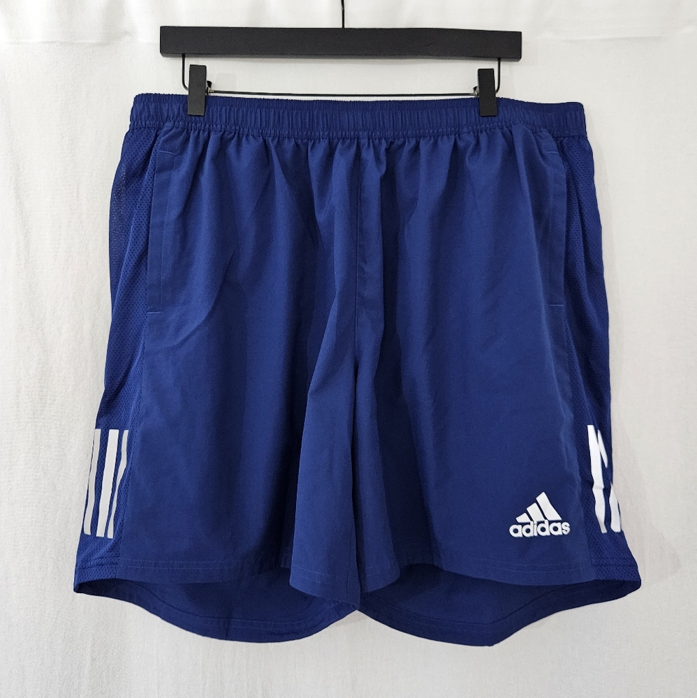 Adidas Athletic Shorts in Blue & White Men's Size 2XL